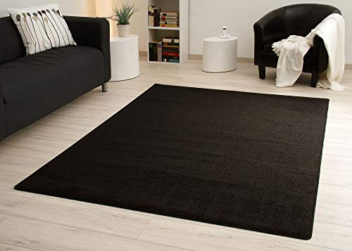 Steffensmeier Kurzflorteppich Cambridge Young | Teppich für das Wohnzimmer, Jugendzimmer in, Schwarz, Größe: 140x200 cm