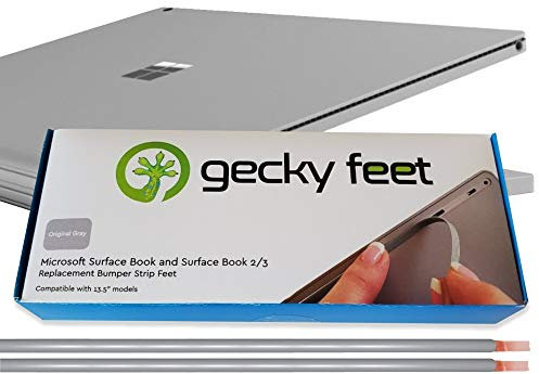 Gecky Feet Microsoft Surface Book Replacement Bumper Strip feet (13.5, Original Gray)
