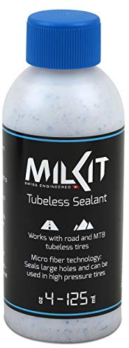 milKit Tubeless Dichtmilch in 125 ml Flasche - Fahrrad Reifendichtmittel - Dichtmilch Tubeless Milch Fahrradreifen Dichtmittel MTB, Rennrad & Co.
