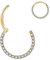 OUFER 16G 6mm Daith Piercings Septum Ring Clicker Gold CZ Cartilage Earring Hoop Chirurgenstahl Knorpel Ohrring Ohr Nasenring Nase Helix Rook Tragus Jewelry Körperschmuck