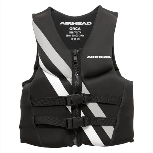 Airhead Orca Neoprene Kwik-Dry Neolite Life Jacket, USCG Approved Adult, Youth and Child Sizes