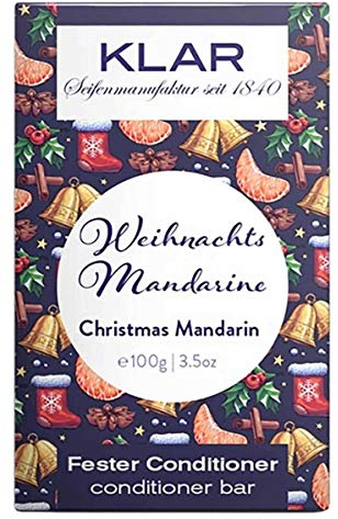 Klar Seifen fester Weihnachtsconditioner Christmas Mandarin, mit süßem Mandarinen und Gewürzduft, Seife 11168