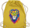 Turnbeutel Rucksack - Dschungel Deko Wildnis - Löwe Lion - Unisize - Gelb - sportbeutel aus stoff beuteltasche beutel kinder sporttasche stofftasche turnsackerl gym bag rucksäcke tasche
