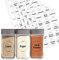 Pack of 105 Clear Spice Stickers Labels for Jars and Bottles (38 mm) Spice Jar Labels Pre Printed Food Labels Stickers for Jars Seeds and Seasoning Containers Packwith®