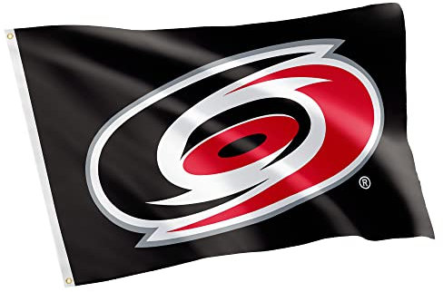 Carolina Hurricanes Team NHL National Hockey League 100% Polyester Indoor Outdoor 91 x 152 cm (Design #1)