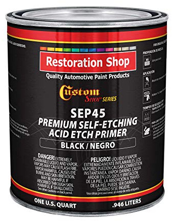 Custom Shop Premium Black Self Etching Primer, Quart, Ready to Spray Paint