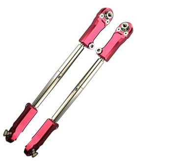 GPM Aluminium + Stainless Steel Adjustable Front Steering Tie Rod for Arrma 1:5 KRATON 8S BLX/Outcast 8S BLX/KRATON EXB Roller - 2Pc Set Red
