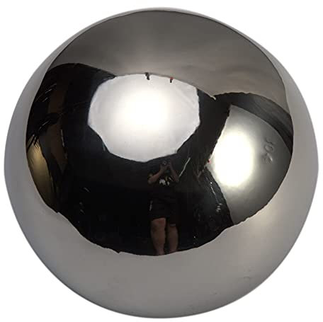 YIWOYI 300 mm Edelstahl-Spiegelkugel – Hohlkugel für Haus und Garten, Dekoration, Gazing Kugeln, schwimmende Teichkugeln (Silber, 300 mm)
