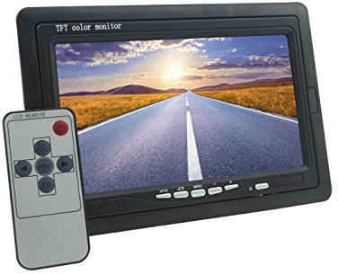 YASTA Monitor lcd 7 a colori 2 ingressi video rca per telecamera sorveglianza
