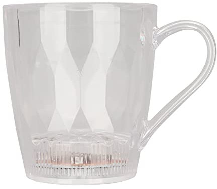 Flüssigkeitsaktivierte Partybecher, 7 Farbwechselnde LED-Leuchtbecher mit Griff für Party, Bar, Club