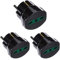 Vimar RI.00301N Adattatore elettrico tedesco/francese con protezione SICURY, Bpresa +P17/11 nero, Pacco da 3