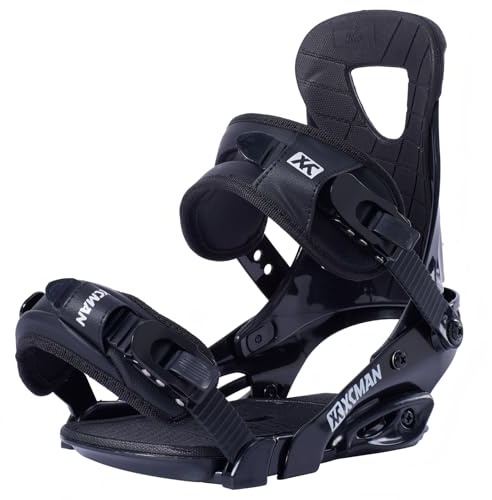 XCMAN Outdoors All-Mountain Snowboard Binding | Boot US Size 6-9 (Black, M)