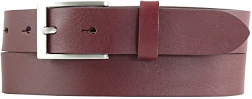 BELTINGER Kinder-Gürtel aus Vollrindleder 3 cm | Leder-Gürtel für Jungen Mädchen 30mm | für Jeans, Anzug, Kleid, Rock | Bordeaux 65cm