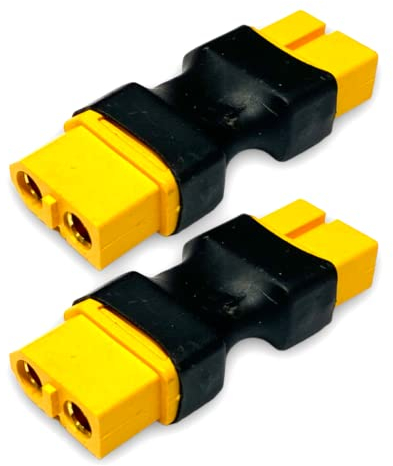 2X Stück Premium Adapter XT60 Female auf XT60 Female für Lipo Akku Battery Hochstrom 2Pin 60A Stecker Modellbau