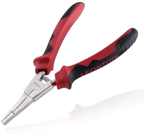 LEONTOOL 8 Inches Lock Ring Pliers Flat Snap Ring Pliers Special Circlip Pliers Reverse Pliers Angle Tip Retaining Ring Pliers Spreader Pliers for Transmission Transfer Cases, Straight Nose