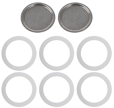 BQLZR Anelli di tenuta di ricambio per macchina da caffè, 6 tazze con filtri, confezione da 6