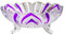 EIOLWJIEO Versatile And Durable Crystal Glass Fruit Bowl For Modern Homes Creative Household Coffee Table Candy Pot Easy To Clean, Purple