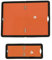 Trupa Set ADR Warntafel 400 x 300mm + 300 x 120 mm ALU klappbar Warnschild Orange GGVS