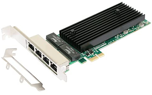 Scalewbin 4 porte PCIE X1 1000M PCIe Gigabit Ethernet Dual Ports RJ45 Lan chip scheda di rete per 82576EB Networking (4 porte)