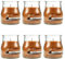 Pack de 6 Velas Aromáticas en Vaso de Yogurt de Cristal Reciclable - 24h de Duración，Cera Vegetal Perfumada, Fabricadas en España, 7x6cm (Canela en Rama)