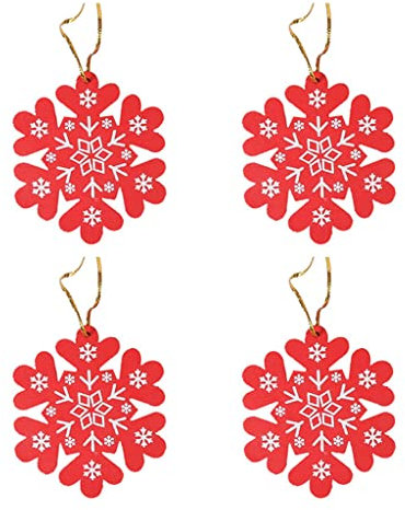 Weihnachtsanhänger aus Holz, Schneeflocke, Stern, Holzspäne, hängende Verzierung