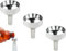 KINDOYO 3 Pièces Mini Entonnoirs en Métal - Petits Entonnoirs de Remplissage pour le Remplissage de Mini Bouteilles, Entonnoirs en Aluminium (diamètre 1,8cm) pour Huiles Essentielles, Parfums
