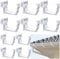 Nuanchu 10 Pcs 5 Gutter Hangers Heavy Duty Exterior Gutter Hook Hidden Rain Gutter Brackets Fastener Vinyl Gutter Straps for Installing Gutter Downspout Repair Sagging Rain Gutter, No More Gutter Gap