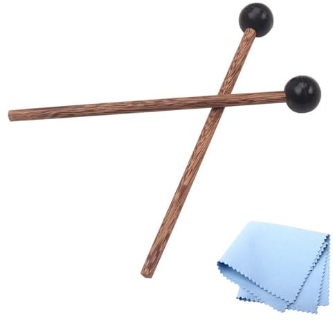 22CM Gummi Xylophon Mallet,Holzschlägel mit Gummikopf,Xylophon Schlägel,Holz Percussion Sticks,Gummi Schlägel Sticks mit Holz Griff,Steel Tongue Drum Hammer,Trommelstöcke für Xylophon Glockenspiel