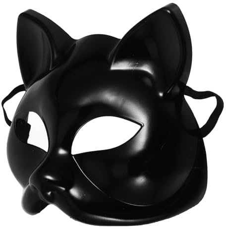 QUMIIRITY Leere Katzenmaske Aus Robustem Plastik Für Bemalbare Maske Für Halloween Karneval Und Themenpartys Wiederverwendbar Und Langlebig Kreative Bastelidee Für Erwachsene