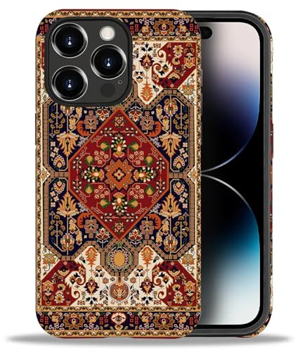 Schutzhülle für iPhone 15 Pro, persischer Teppich, orientalischer Teppich, Fallschutz, weich, stoßfest, für Mädchen, Frauen, Jungen, Männer, Hülle für iPhone 15 Pro