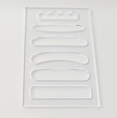 6-in-1-Fräser-Schablone für Holzbearbeitung, Bohrschablone, 0,6 cm dick, DIY-Fräserschablone, Haltegriff, Acryl-Inlay-Vorlage, dekorative Anleitung