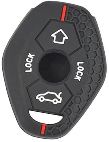 MUEOSI 2 Button Car Key Fob, for BMW, X3 X5 Z3 Z4 3 5 7 Series E38 E39 E46 E83 M5 Compact E36 Silicone Car Key Fob Case Holder Shell Protector car key shell