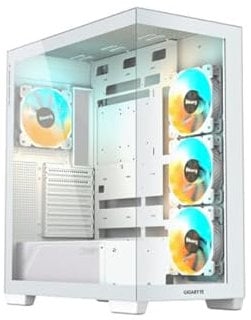 Gigabyte C500 Panoramic Stealth ATX Mid Tower Tempered Glass RGB Fusion PC Case - Black - GB-C500P ST