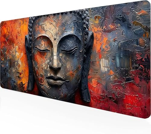 Zen Gaming Mouse Pad Black XL Mouse Pad (1500x800x3mm), Water-Resistant Non-Slip Desk Mat Office Desk Accessories Mousepad, Stitched Edges Mouse Mat Gaming for Home Office Gaming, Gifts for Women Z-4