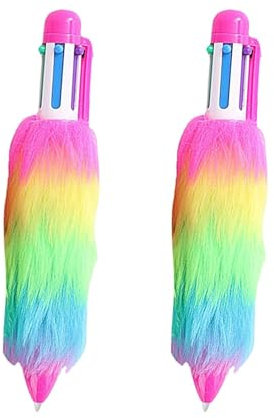 6-in-1 Kugelschreiber, Plüsch 6 Farben Kugelschreiber, Mehrfarbiger Kugelschreiber Kuli Mit, Coole Bunt Multicolor Pen, Druckkugelschreiber, Für Büro Schule Zubehör Studenten Kinder Geschenk