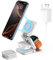KU XIU Foldable 3 in 1 Wireless Charging Station for Apple, Magnetic Wireless Charger, Travel Fast Charger Stand for iPhone 16/15/14/13, for Watch 10/9/Ultra2/Ultra/8/7/6/SE/5/4, for AirPods 4/3/2/Pro