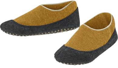 FALKE Stoppersocken Cosy Slipper K Hp Wolle rutschhemmende Noppen 1 Paar, Gelb Curcuma 1853, 27-28