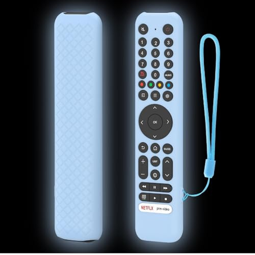GIOPUEY Cover Compatibile con TCL RC716/RC833 Remote, Cilicone Custodia, Ultrasottile Case Cover, Antiurto, Resistente ai Graffi - Blue