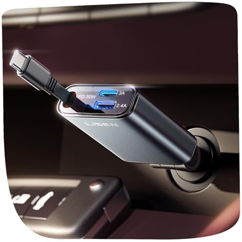 LISEN Caricatore Auto USB C 57 W【2025 Super Mini 】Accendisigari USB C【75% Più Piccolo】Ricarica Rapido Caricabatterie, Regali per Lui fit iPhone 16 15 14 13 12 Pro Max iPad Galaxy S25 S24 Ultra