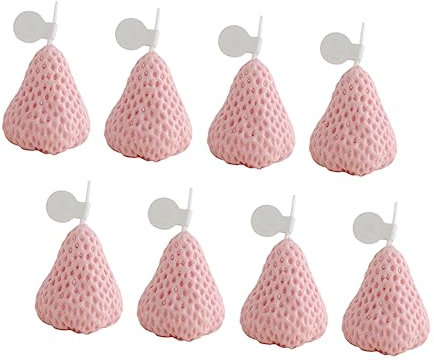 VICASKY 8 Pezzi Di Candele Profumate Alla Fragola Piccole Candele Profumate Rosa Mini Candele Regali Per Donne Candele Per La Casa Candele Profumate Carine Candele Profumate A Forma