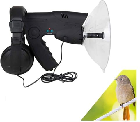 KEuLen Parabolisches Richtmikrofon, 8-faches Monokular-Headset, 100 m Vergrößerung, Monokular-Soundverstärker.