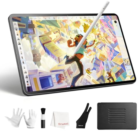 Frunsi RubensTab T12 - Tableta de dibujo independiente, no necesita computadora, pantalla FHD de 12 pulgadas, CPU Octa-Core, aplicaciones de dibujo preinstaladas y tutoriales, más artículos