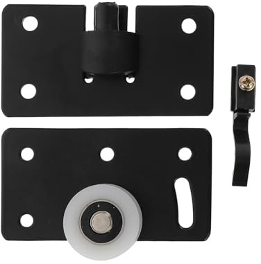 Alipis Wardrobe Sliding Door Pulley Kit with Buffer Wheels Smooth-Running Large Cabinet Door Runner Set 2 Sets