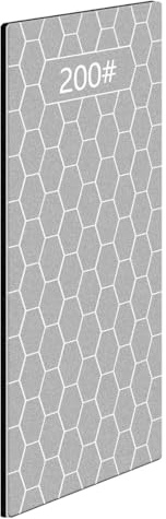 Voyoo Diamond Sharpening Stones, Single Side Diamond Sharpening Plate for Kitchen Tools, Scissors, Chisels, Ceramic Knives, and More (200 Grit)
