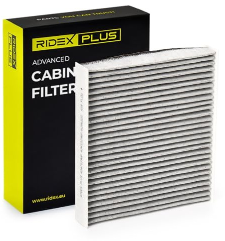 RIDEX PLUS 424I0296P Innenraumfilter Pollenfilter Aktivkohlefilter Höhe: 35 Breite: 200 Länge: 216 Kompatibel mit RENAULT Clio 4 Schrägheck BH Captur J5, H5, DACIA SANDERO II