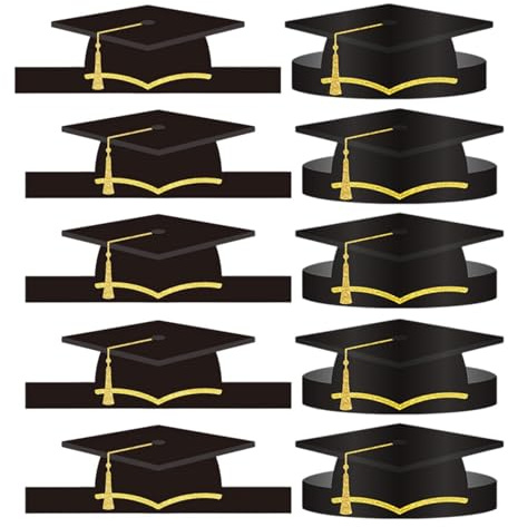 YRTUOP Gorros De Graduación De Papel - 2026 y Suministros para,Sombreros de graduación Preescolar - para celebración de, Ceremonia Escolar, Aula y fotomatón