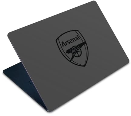 Head Case Designs Officially Licensed Arsenal FC Black Logo Logos Vinyl Sticker Skin Decal Cover Compatible With Apple MacBook Air 15 M2 2023