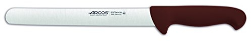 Arcos Serie 2900 - Cuchillo Fiambre - Acero Inoxidable NITRUM de 250 mm - Mango Polipropileno Color Marrón