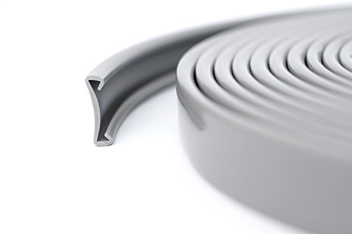 15m PVC Handlauf Treppenhandlauf Kunststoffhandlauf 40x8 mm hellgrau