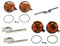 Blinker Set rund komplett inkl. Blinkerträger chrom pass für Simson S50 S51 S70